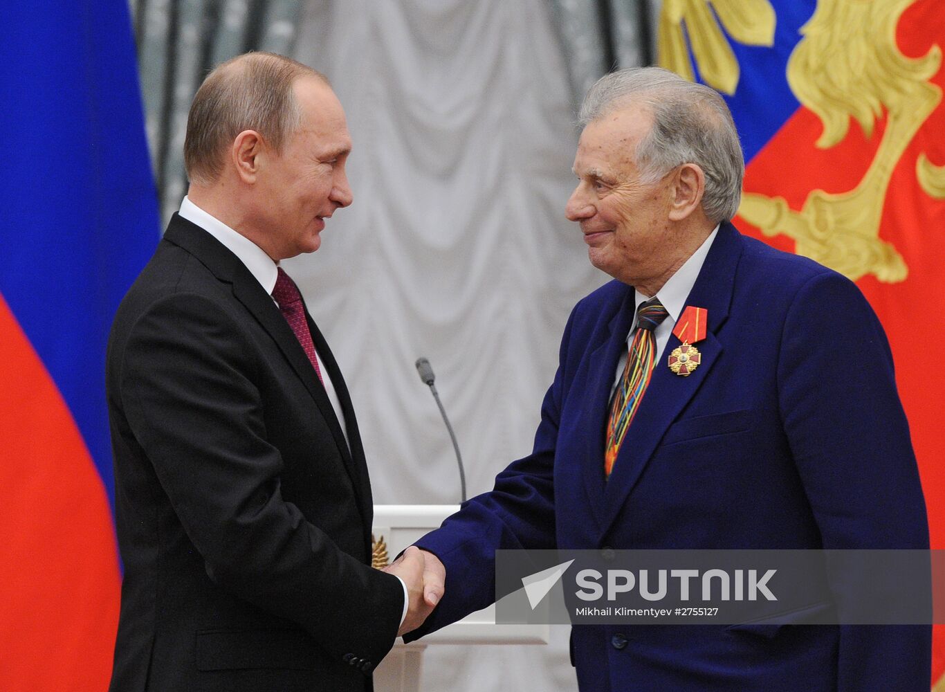 Russian President Vladimir Putin presents state awards