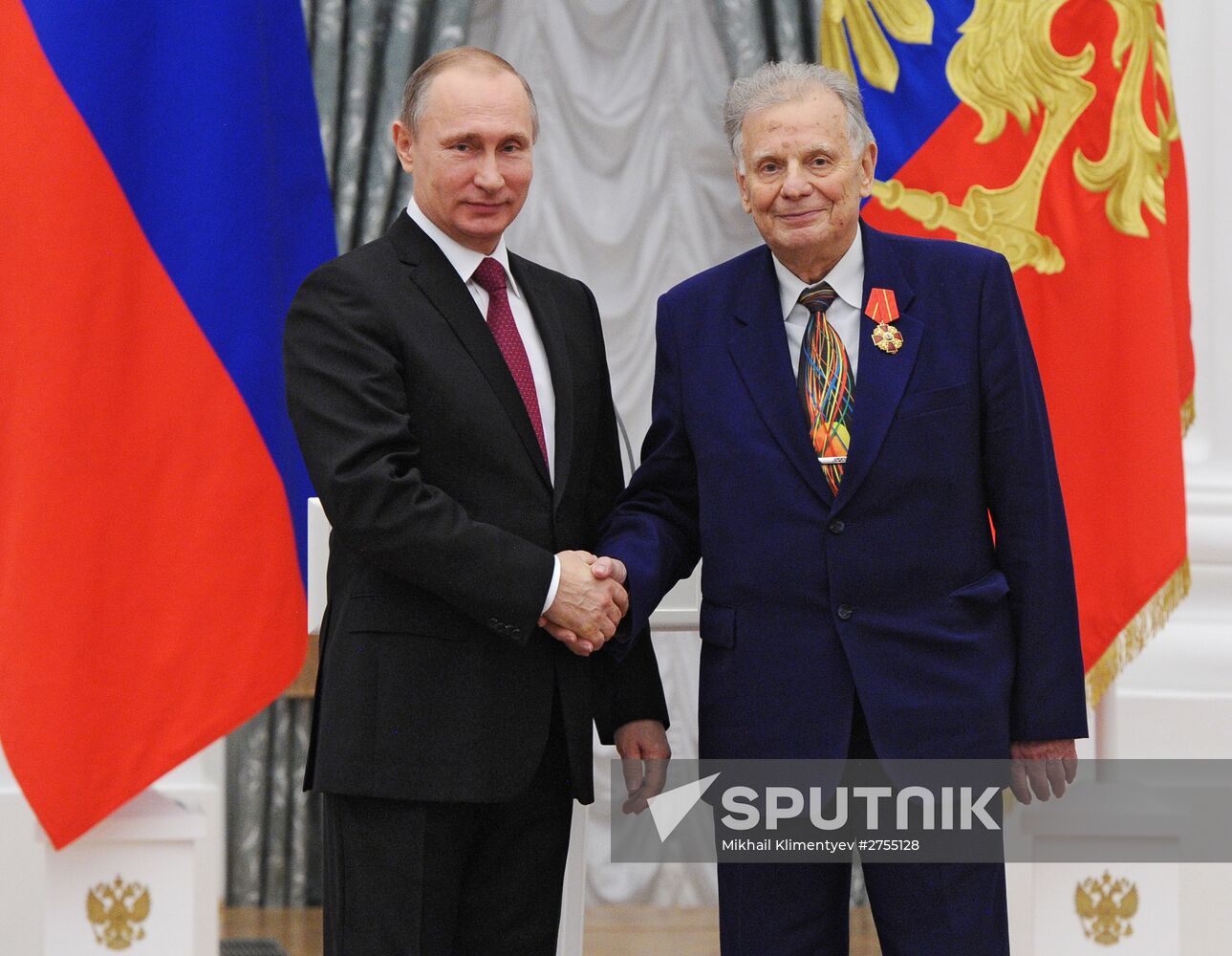 Russian President Vladimir Putin presents state awards