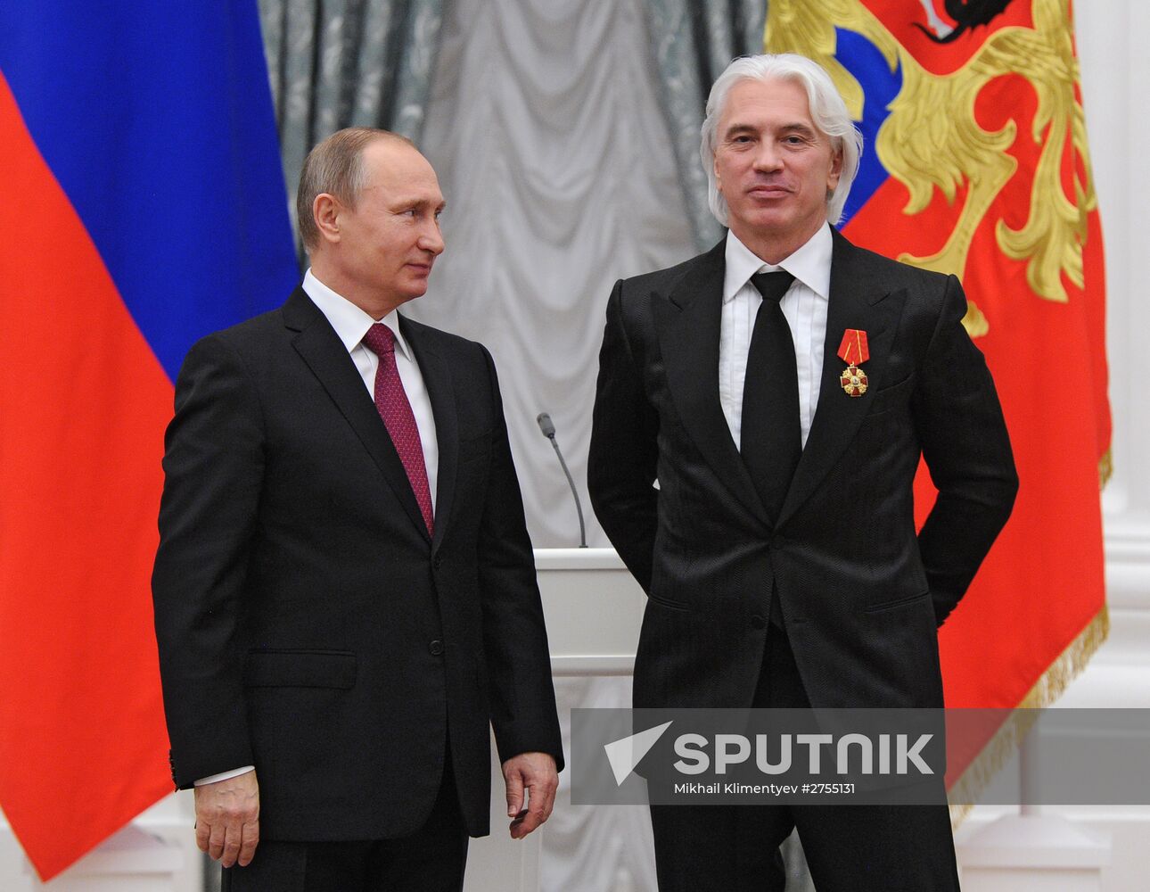 Russian President Vladimir Putin presents state awards