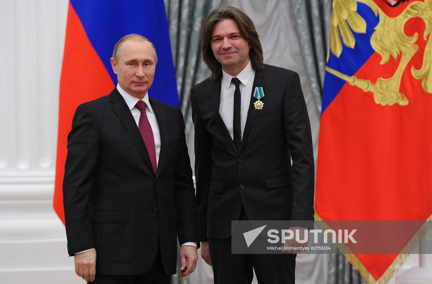 Russian President Vladimir Putin presents state awards