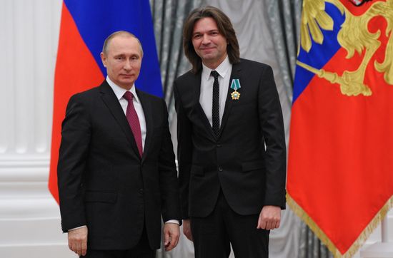 Russian President Vladimir Putin presents state awards