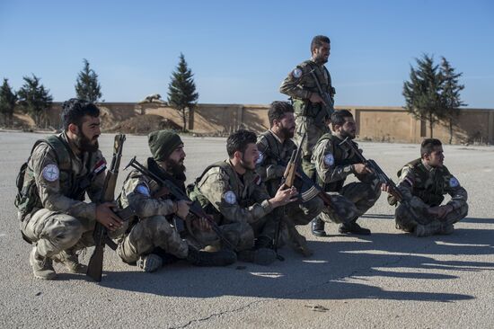 Assyrian "Sotoro" self-defense forces in al-Qamishli