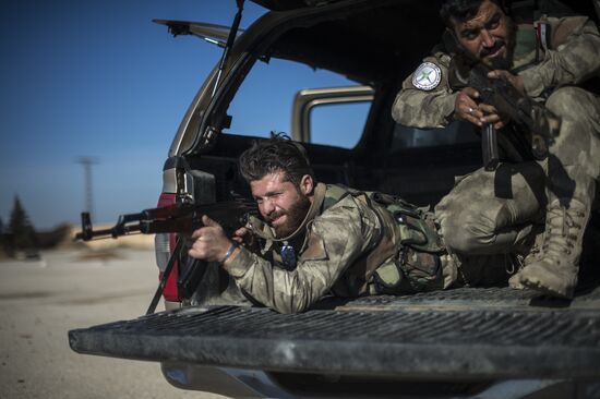 Assyrian "Sotoro" self-defense forces in al-Qamishli