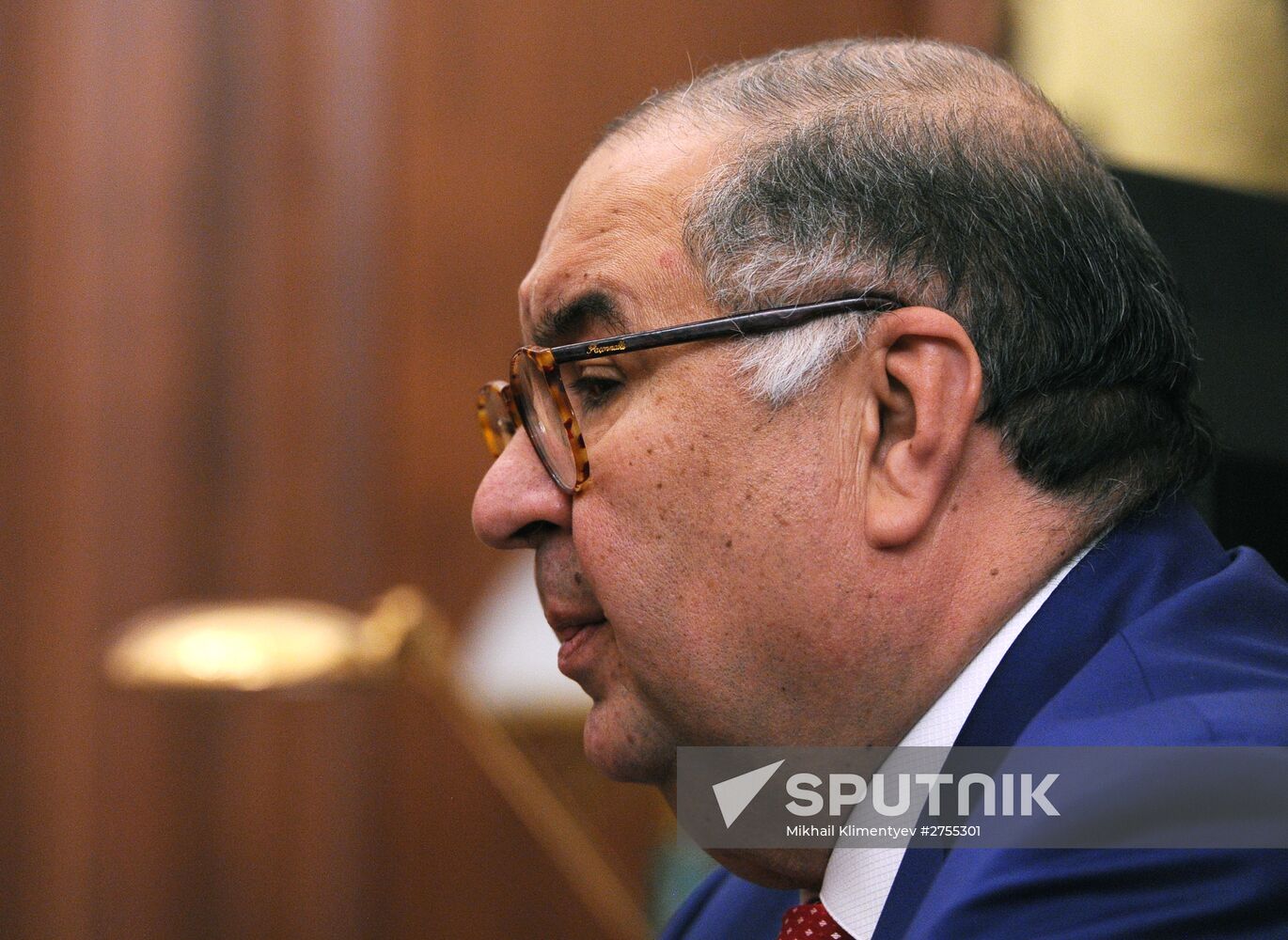 President Vladimir Putin meets with USM Holding founder Alisher Usmanov