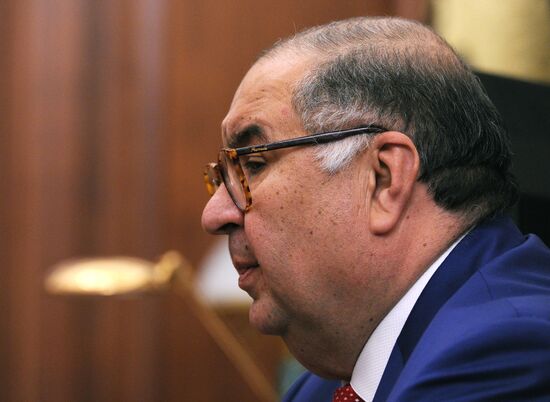 President Vladimir Putin meets with USM Holding founder Alisher Usmanov