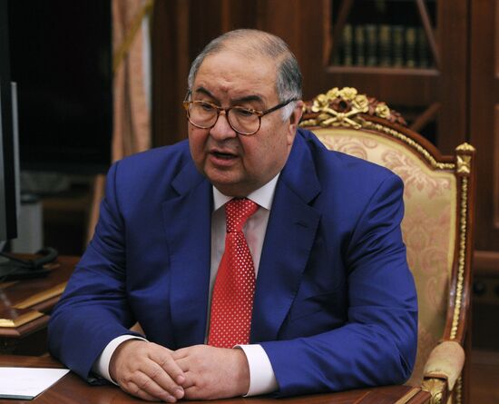 President Vladimir Putin meets with USM Holding founder Alisher Usmanov