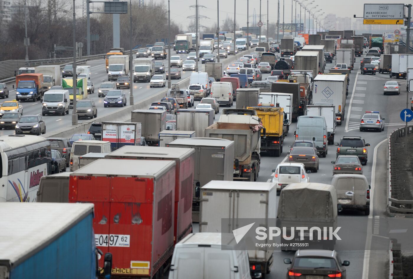 Russian truckers' protest
