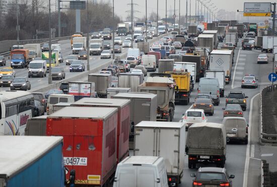Russian truckers' protest