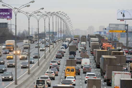 Russian truckers' protest