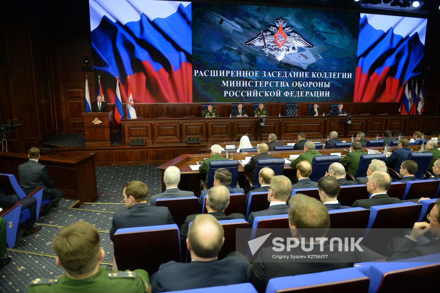 President Vladimir Putin attends expanded meeting of Defence Ministry Board