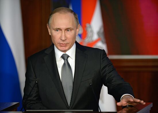 President Vladimir Putin attends expanded meeting of Defence Ministry Board