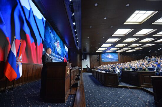 President Putin attends expanded meeting of Defense Ministry Board