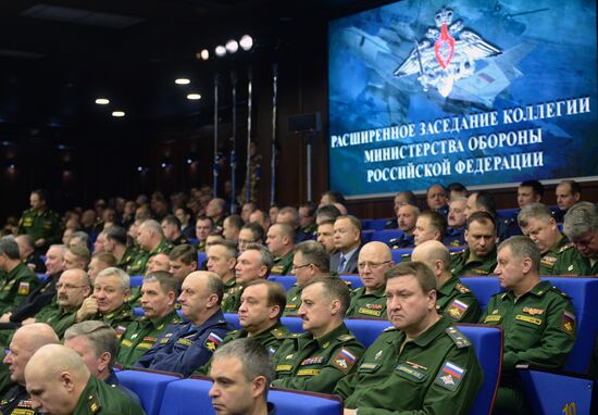 President Putin attends expanded meeting of Defense Ministry Board