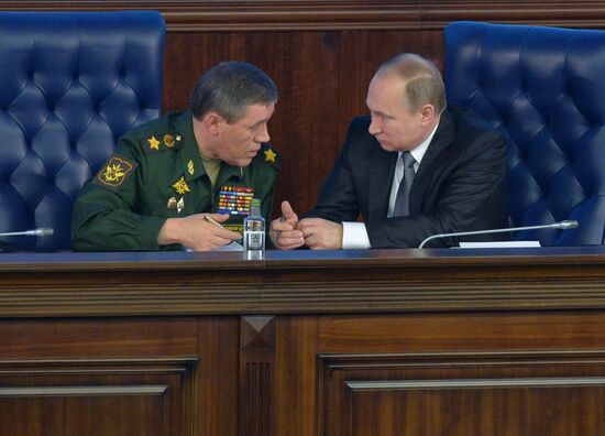 President Putin attends expanded meeting of Defense Ministry Board
