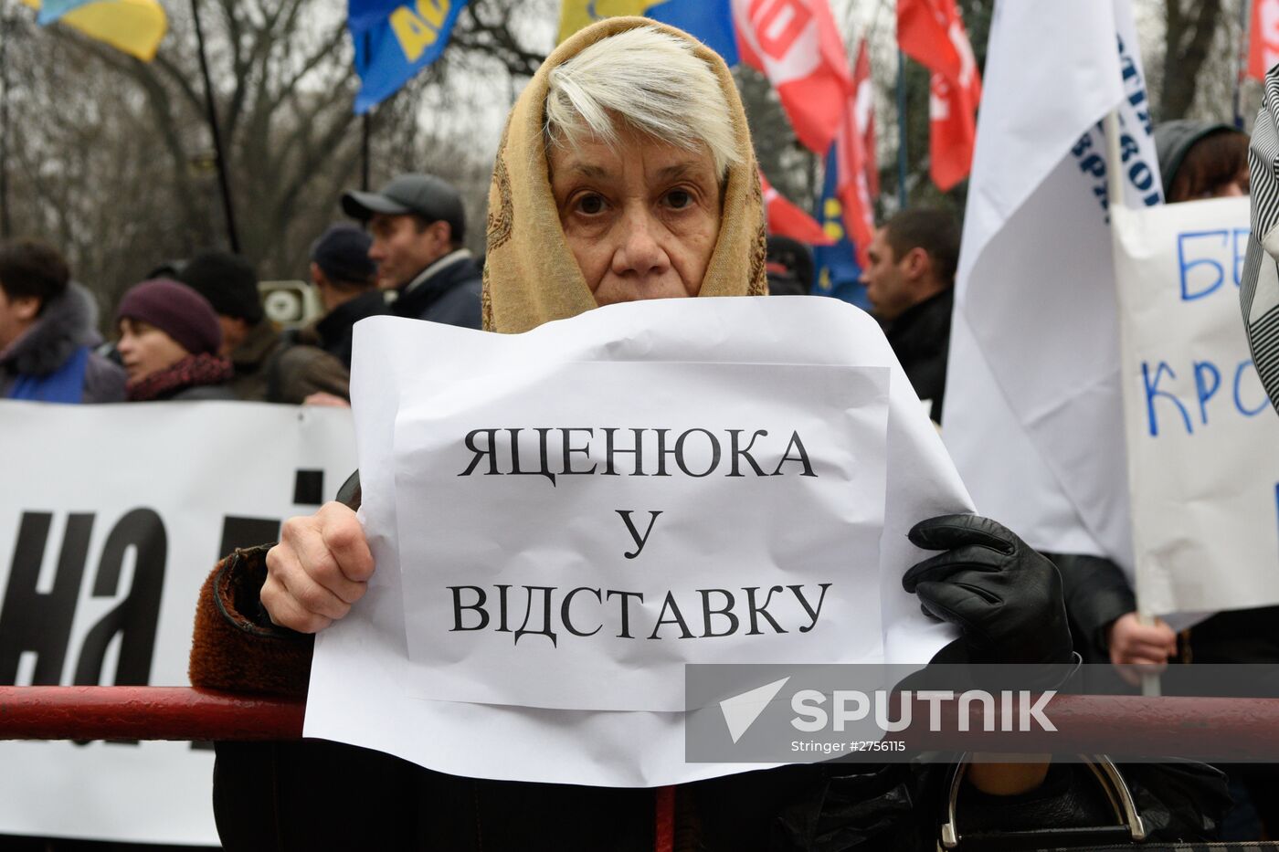 Protesters call for Ukraine's government to step down