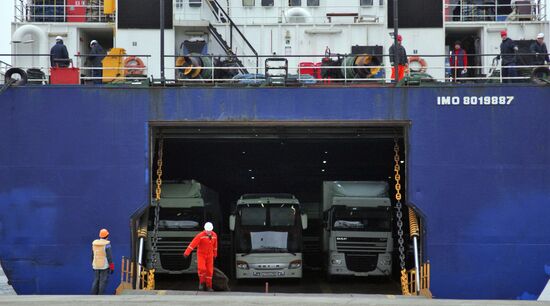 Ferry brought Russian trucks from Turkey to Sevastopol