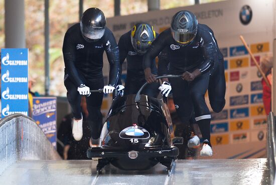 Bobsleigh World Cup. 3rd stage. Four man