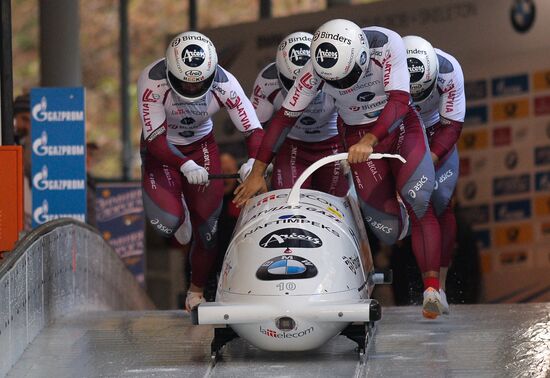 Bobsleigh World Cup. 3rd stage. Four man