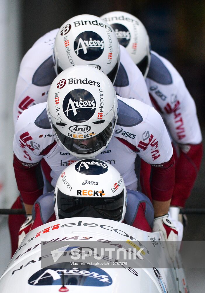 Bobsleigh World Cup. 3rd stage. Four man