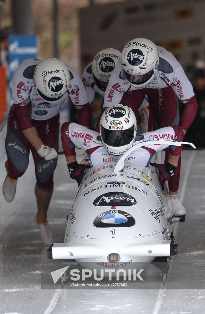 Bobsleigh World Cup. 3rd stage. Four man