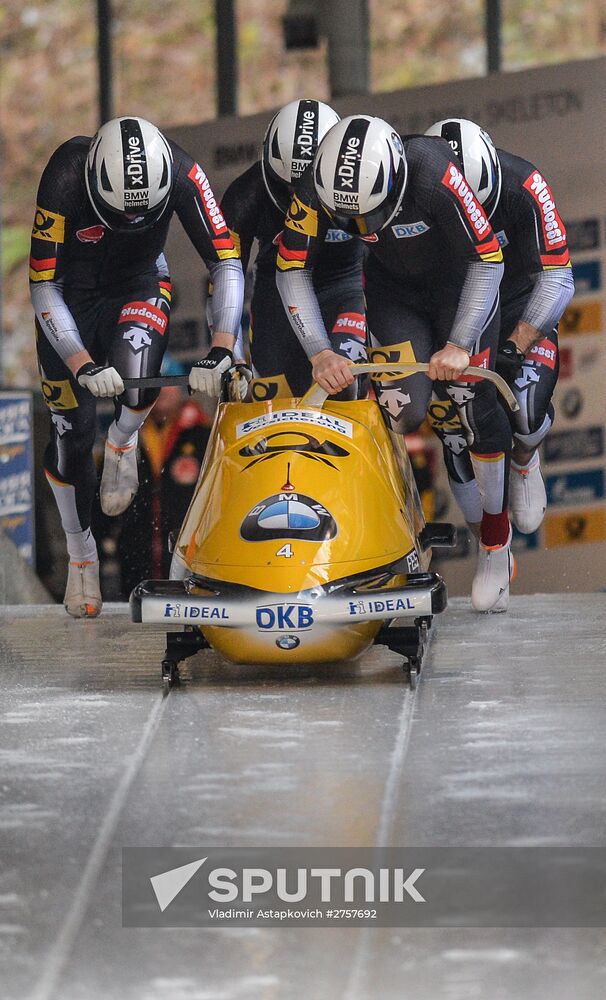 Bobsleigh World Cup. 3rd stage. Four man