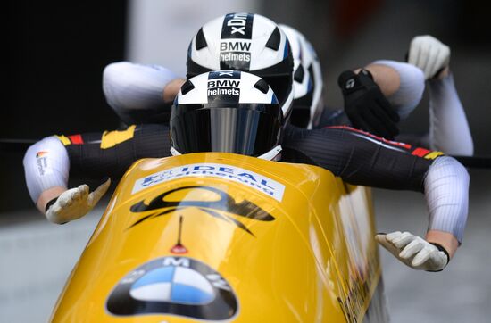 Bobsleigh World Cup. 3rd stage. Four man
