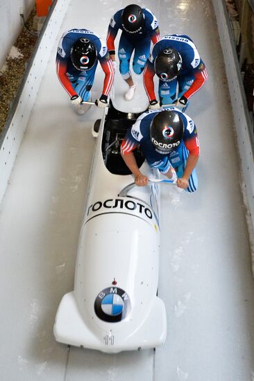 Bobsleigh World Cup. 3rd stage. Four man