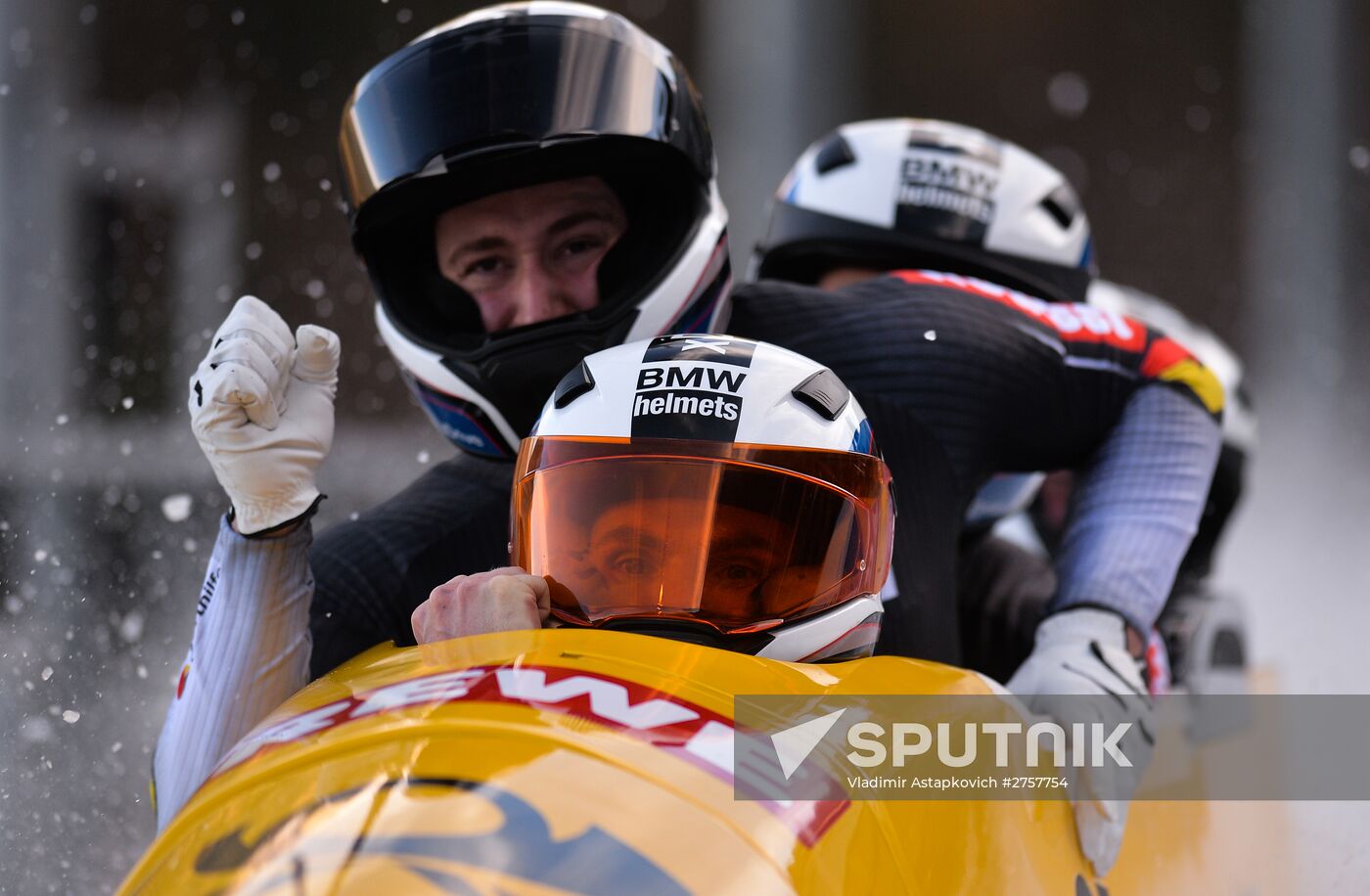 Bobsleigh World Cup. 3rd stage. Four man