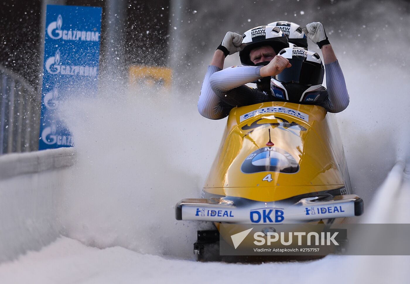 Bobsleigh World Cup. 3rd stage. Four man