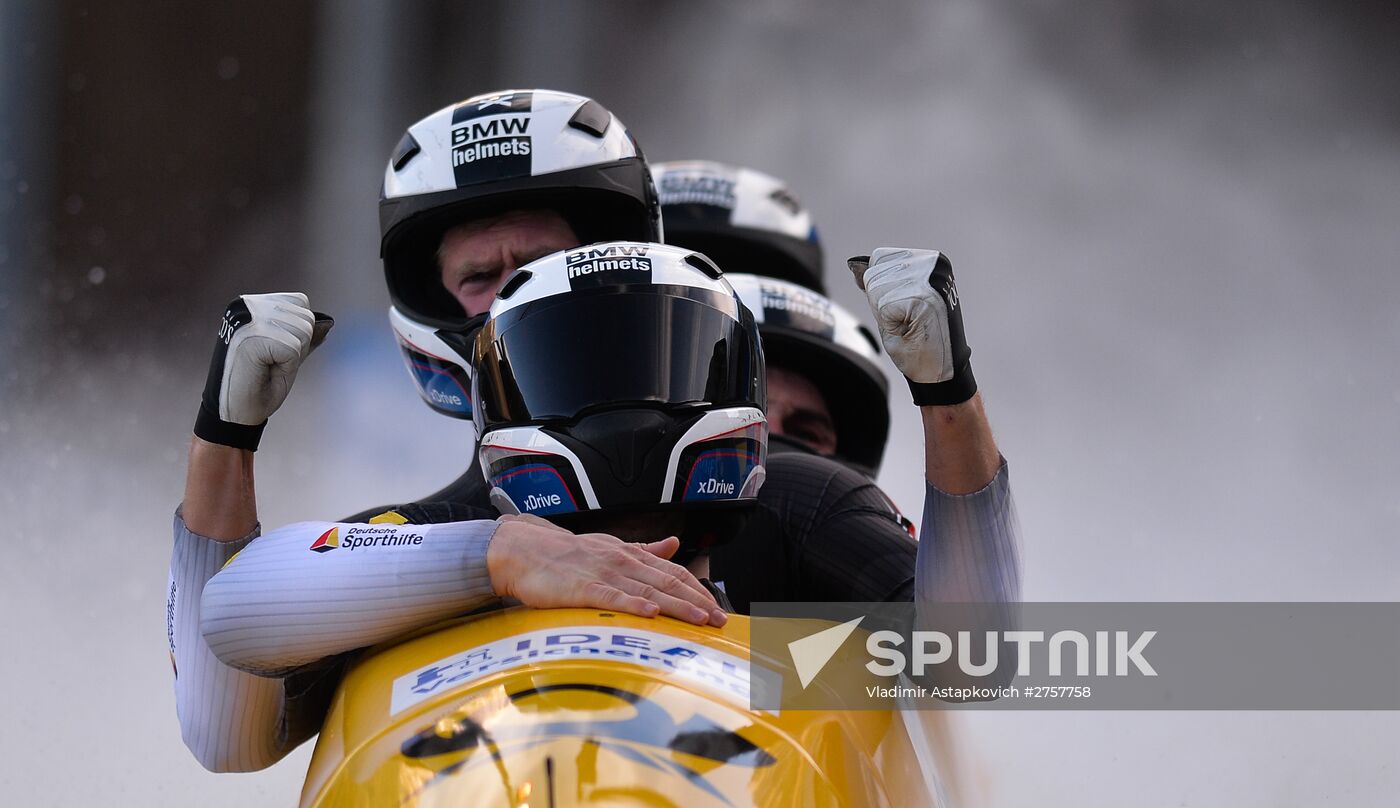 Bobsleigh World Cup. 3rd stage. Four man