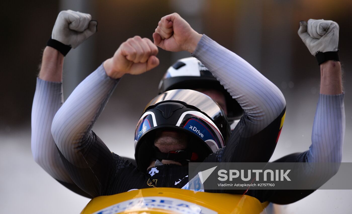 Bobsleigh World Cup. 3rd stage. Four man