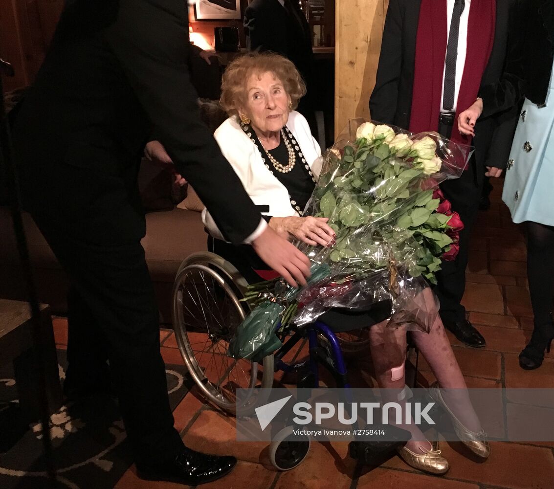 Russian ambassador in France A. Orlov presents Baroness Irina vo