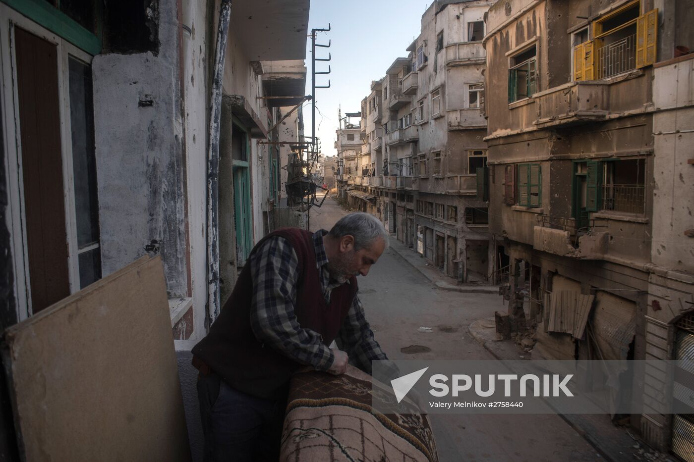 Ruins of Al Hamidiyah district of Homs, Syria