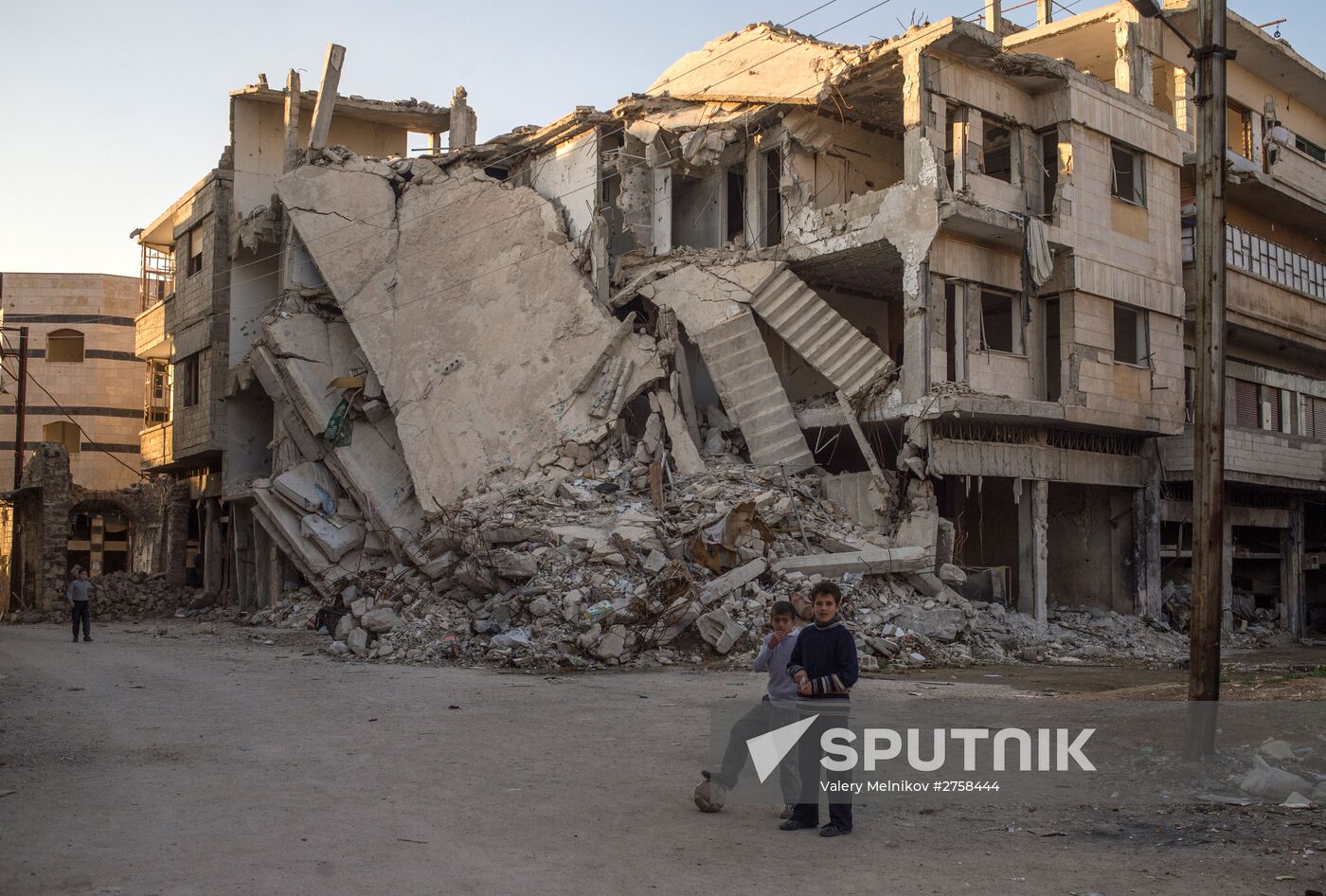 Ruins of Al Hamidiyah district of Homs, Syria