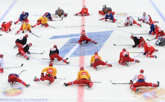 Open training of national ice hockey team