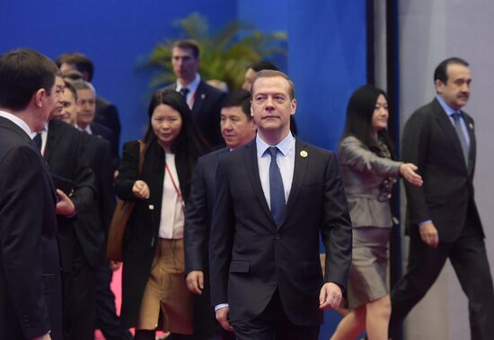 Russian Prime Minister Dmitry Medvedev attends meeting of Council of SCO Heads of Government