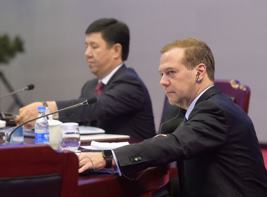 Russian Prime Minister Dmitry Medvedev attends meeting of Council of SCO Heads of Government