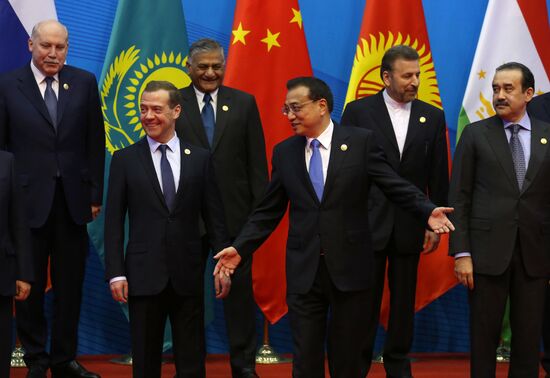 Russian Prime Minister Dmitry Medvedev attends meeting of Council of SCO Heads of Government