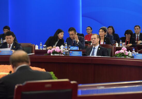 Russian Prime Minister Dmitry Medvedev attends meeting of Council of SCO Heads of Government