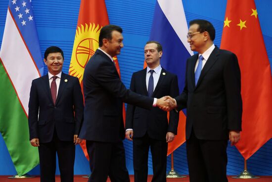Russian Prime Minister Dmitry Medvedev attends meeting of Council of SCO Heads of Government