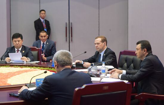 Russian Prime Minister Dmitry Medvedev attends meeting of Council of SCO Heads of Government
