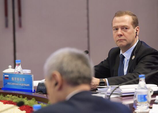 Russian Prime Minister Dmitry Medvedev attends meeting of Council of SCO Heads of Government