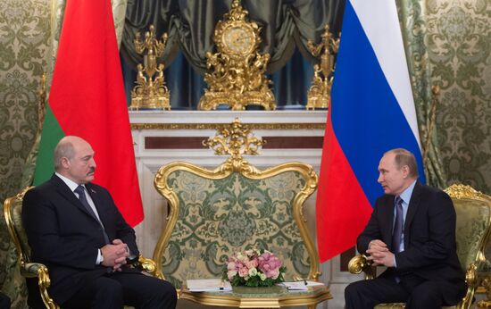 Russian President Vladimir Putin holds Russian-Belarusian talks