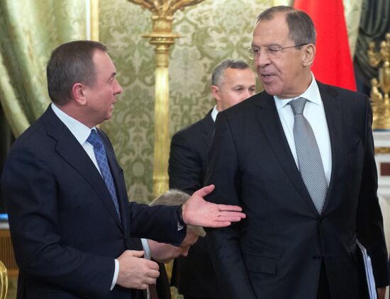 Russian President Vladimir Putin holds Russian-Belarusian talks
