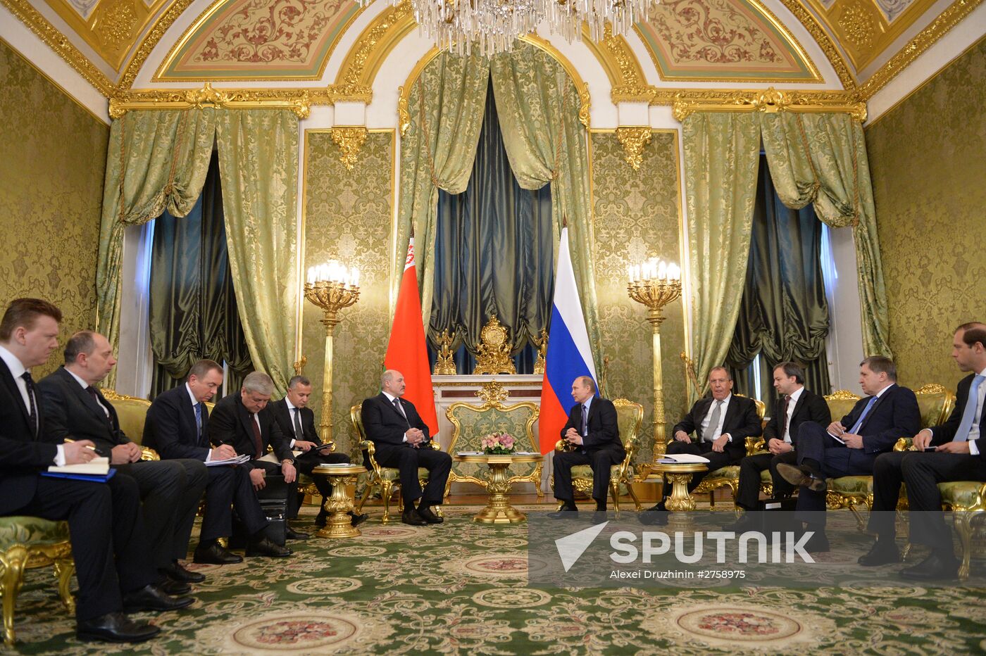 Russian President Vladimir Putin holds Russian-Belarusian talks