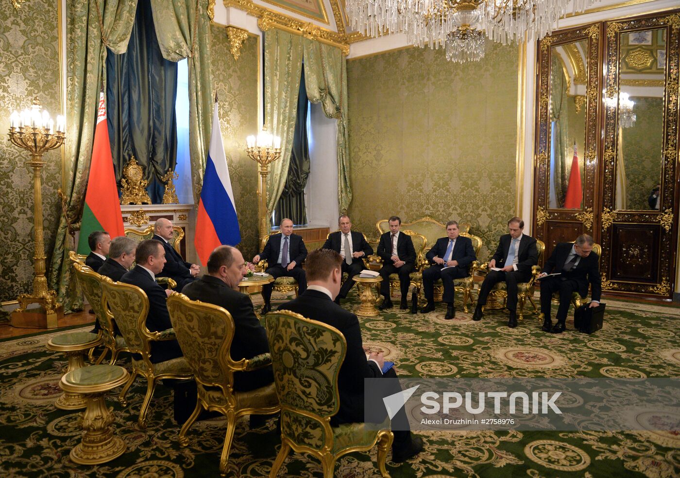 Russian President Vladimir Putin holds Russian-Belarusian talks