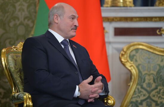 Russian President Vladimir Putin holds Russian-Belarusian talks