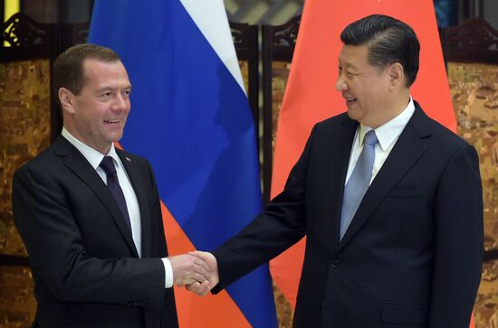 Prime Minister Dmitry Medvedev attends SCO Council of Heads of Government meeting