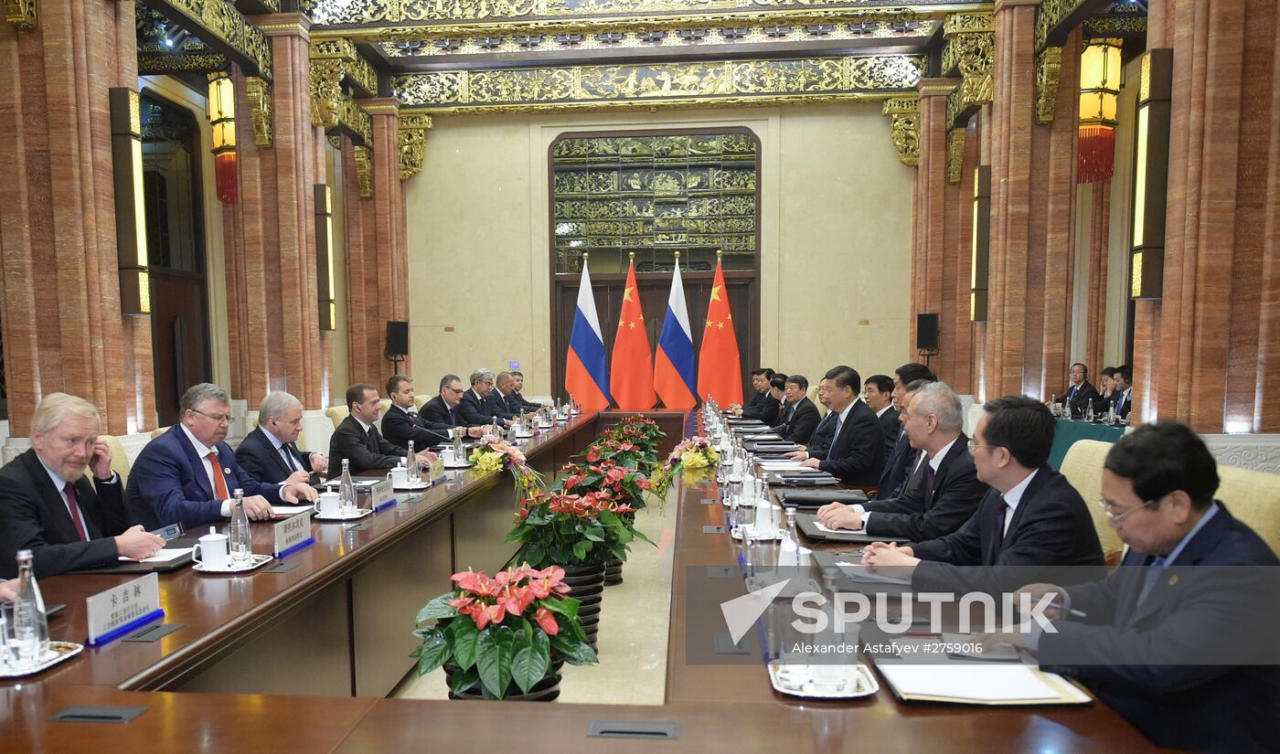 Prime Minister Dmitry Medvedev attends SCO Council of Heads of Government meeting