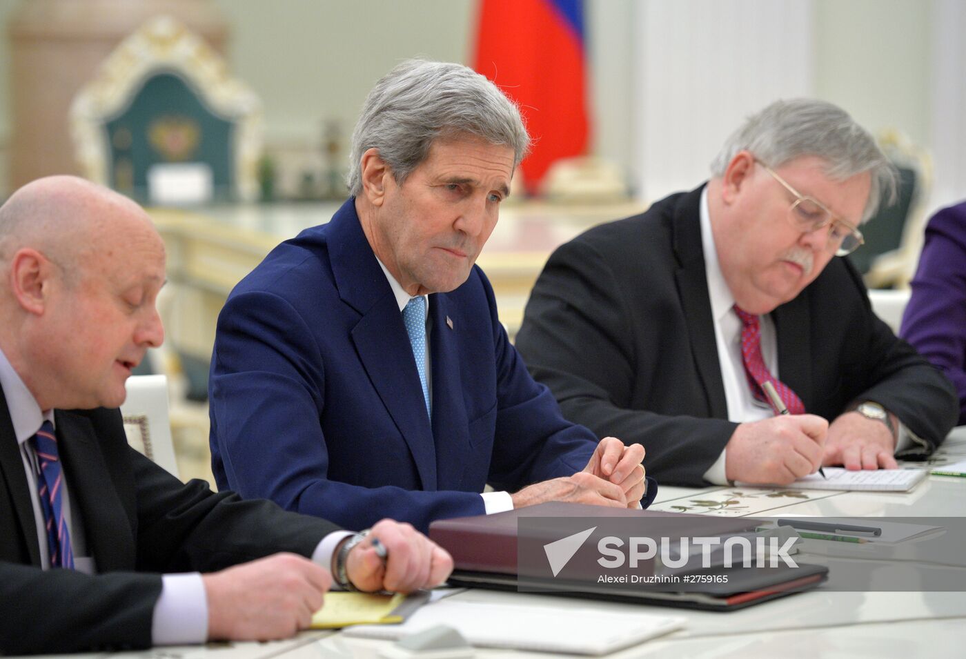 President Vladimir Putin meets with US Secretary of State John Kerry